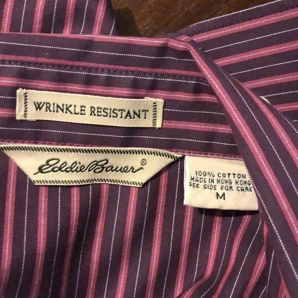 Eddie Bauer Preppy Academia Professional Wrinkle Resistant Long Sleeve Shirt - Picture 5 of 7